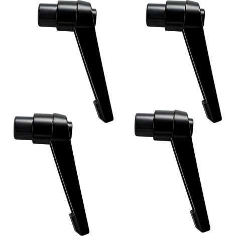 4 PCS Poignées de Serrage Réglables M8 en Acier Inoxydable, Poignée de Machine avec Filetage Mâle pour Outils, Soudage, Appareils d'Impression, Noir (1/5)