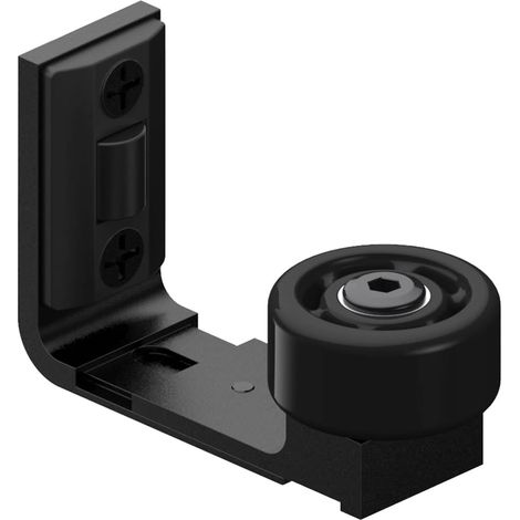 Adjustable Sliding Door Floor Guide, Universal Style, Bottom Bracket for Barn Door, Suitable for Door Thickness 1-2.4 Inch, Black (1/5)