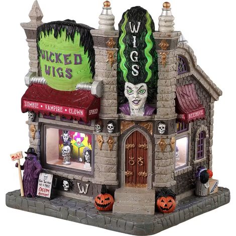 Lemax 35014 Wicked Wigs - Edificio Illuminato - a Batteria