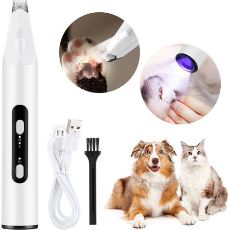 Professional Dog Clipper, Quiet Dog Clipper, 2 Speed Electric Dog Grooming Kit, Pet Cat Shaver with LED Light and Cat Ringworm Lamp (1/5)