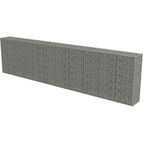 Maison Exclusive - Gabionenwand mit Abdeckung Verzinkter Stahl 60 (1/5)