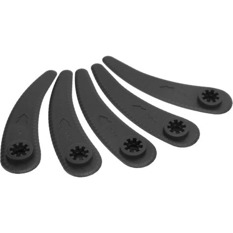 Lot de 25 lames de coupe pour taille-haie et tondeuse en ABS souple et coupe rapide pour Bosch noires (1/5)