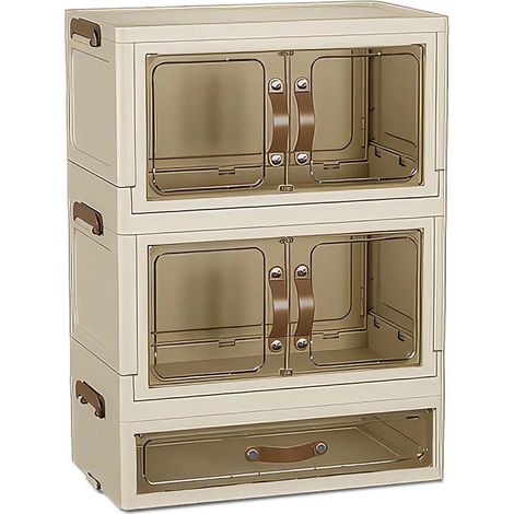 Trade Shop - Gabinete Del Organizador Plegable De 2-shape Con Sala De Gabinetes De Escritorio De Cajones -