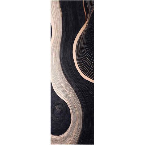 Alfombra de cocina Negro 150 x 45 cm Terciopelo vidaXL (1/5)