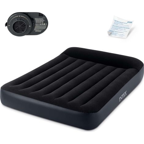 Aufblasbare matratze 191x137x25 cm mit eingebauter elektropumpe intex 64148