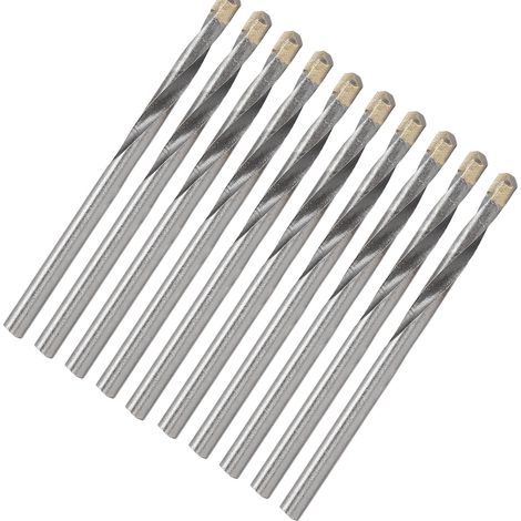 10 pieces of carbide drill bits, straight shank twist drill bits, tungsten carbide inlaid drill bits, 4mm (1/5)