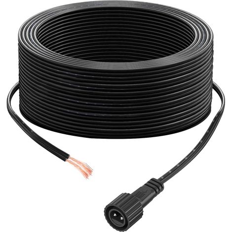 Rallonge de câble d'alimentation pour guirlande lumineuse LED - Prise flexible pour éclairage intérieur et extérieur (10 mètres) (1/5)