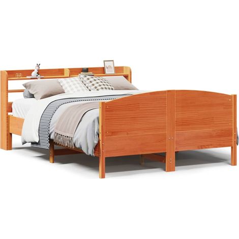 Maison Exclusive - Letto senza Materasso Marrone Cera 120x190 cm in Legno di Pino