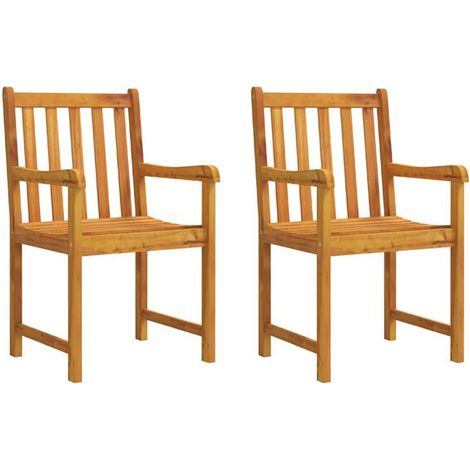 Chaise de jardin en bois d'acacia massif naturel (1/5)