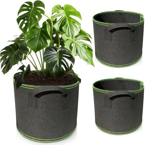 3 Pièces 20L Sac de Plantation, Sacs à Plantes de Tomate Grande Capacité Sacs de Culture de Légumes avec Poignées Pots de Fleurs de Pommes de Terre en Tissu Non Tissé Respirants Fraises (1/5)