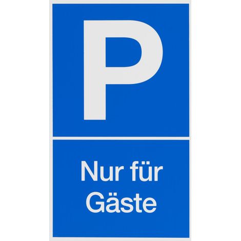 Conmetall Hinweisschild Parkplatz Nur für Gäste 25 x 15 cm