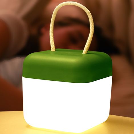 Veilleuse portable rechargeable pour chambre enfant, lampe de tente suspendue, lanterne LED 3 couleurs, variateur sans palier, idéale pour camping et chambre. (1/5)