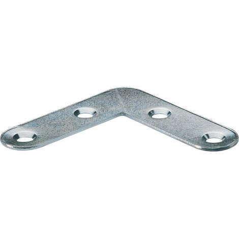 Équerre d'assemblage plate en acier zingué, HETTICH, l.40 mm
