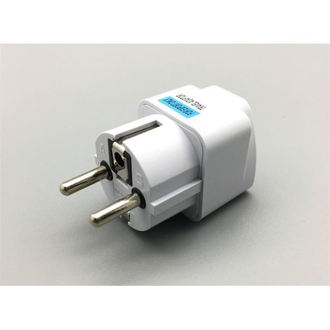 Adaptateur Voyage Prise EU Type F, Convertisseur Prise Universelle vers Prise Européenne, Adaptateur Secteur 10A 250V pour France, Allemagne, Corée, Russie, Voyage en Europe (1/4)
