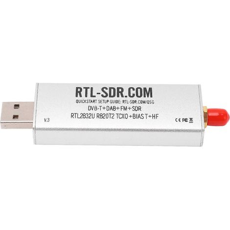 Funkempfänger RTL SDR R820T2 RTL2832U 1PPM TCXO SMA 500kHz‐1766MHz für Signalempfang