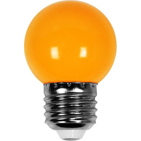 Ampoule Led Orange conçue pour Guirlande Guinguette IP65 1,5W - Ampoule Led E27 Orange - Ampoule 5cm pour Guirlande Guinguette Culot E27 Orange (1/5)