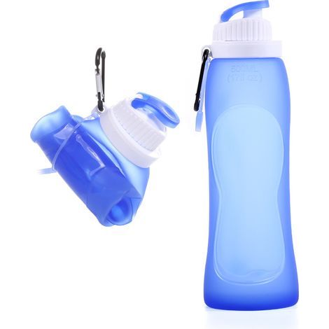 2 bouteilles pliables de 500 ml, portables, pour le sport et les voyages – (1/3)