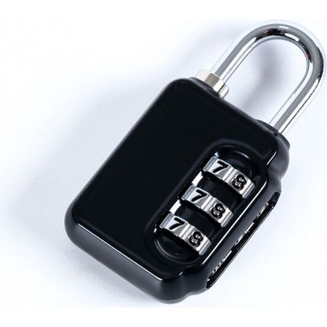 Cadenas à combinaison étanche à 3 chiffres pour salle de sport scolaire, cadenas extérieur pour abri de jardin ou clôture, noir
