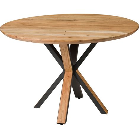 Esstisch Akazie natur lackiert 120x120x76 cm teilmontiert ESSTISCHE (1/3)