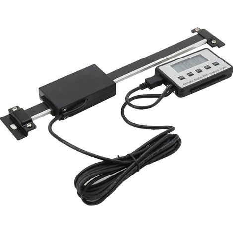 Échelle linéaire numérique, écran LCD, options de plage de mesure, accessoires de montage inclus (1/2)