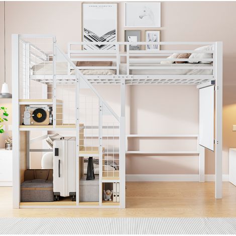 letto struttura 90x200 salvaspazio con guardaroba OKMYHOME (1/5)