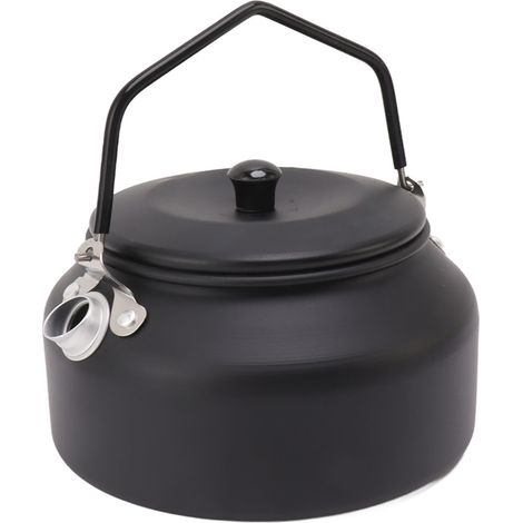 Tragbarer 0,9-Liter-Wasserkocher aus lebensmittelechter Aluminiumlegierung für Camping, Picknicks und Wanderungen, Mattschwarz (1/5)