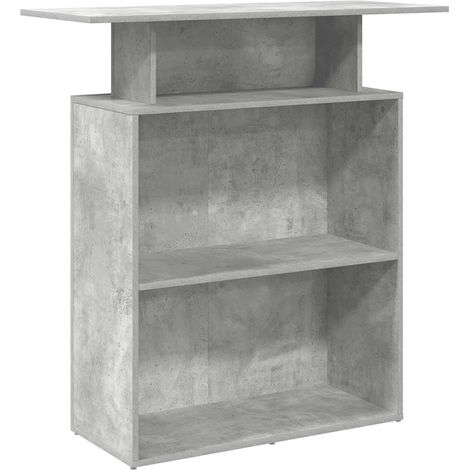 Maison Exclusive - Banco Reception Grigio Cemento 100x40x104 cm Legno Multistrato