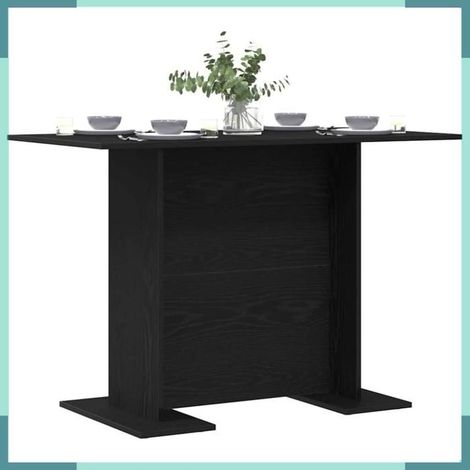 863166 Table de salle à manger Chêne noir 110 x 60 x 75 cm (1/5)
