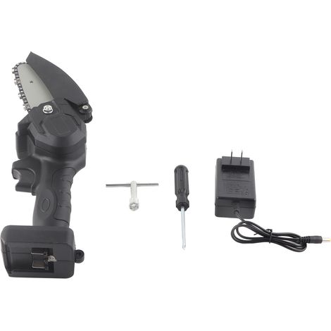 Mini tronçonneuse électrique 4 pouces sans fil rechargeable à main, outil de coupe de bois portable (1/5)