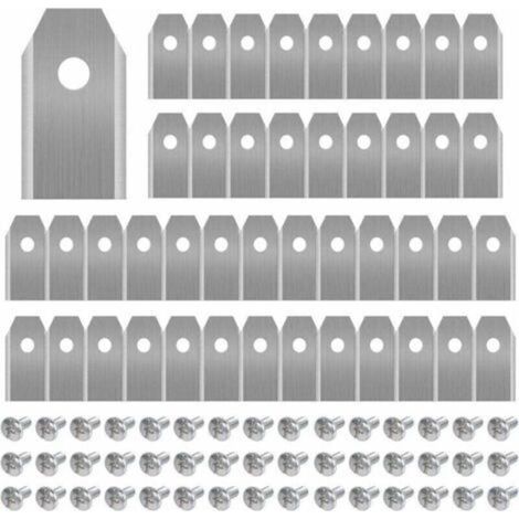 45 x Lames de Rechange en Titane, Lames de Tondeuse Gazon pour Toutes Les Tondeuses Robotiques Husqvarna Automower, Gardena, Yardforce, Robuste (3g / 0.75mm) avec Vis (1/5)