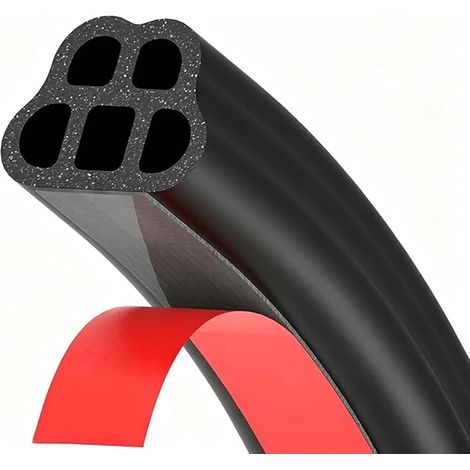 Joint Porte Voiture Caoutchouc Adhesif Universel Isolation Phonique Etanche Protection Portiere Bande Etancheite Fenetre Anti Bruit Poussiere Froid Chaleur Forme Trous Noir (1/5)