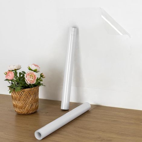Schutzfolie Wand Schutzfolie Selbstklebend Klar Wandschutz ATransparent Klebefolie Möbel Schutzfolie Selbstklebende Möbelfolie für Buchfolie Transparent 60X500cm(3 Bände)