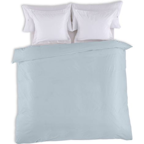 FUNDA NORDICA lisa color azul celeste - Cama de 135/140 (1 pieza) - 50% algodón / 50% poliéster - 144 hilos. Gramage: 115 (1/3)