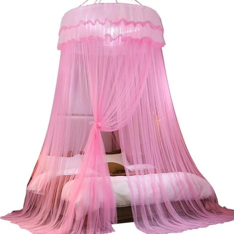 Zanzariera a cupola sospesa 1202701200 cm con borsa per il trasporto e ganci, anti-insetti e repellente per le zanzare (rosa)