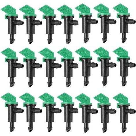 Lot de 50 goutteurs réglables pour irrigation goutte à goutte, arrosage 360° (1/5)