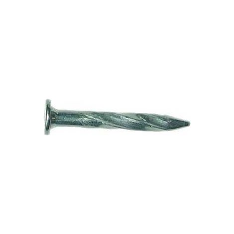 100 Pointes torsadées 3.8x32mm Acier Galvanisé Tête Plate