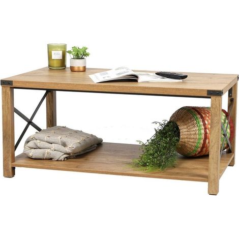 Table basse angles et croisillons Jane (1/3)