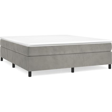 Maison Exclusive - Struttura Letto a Rete a Molle Grigio Chiaro 180x200 cm Velluto