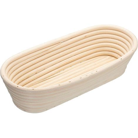 1 panier en rotin long pour pétrin, levée et cuisson du pain, rangement alimentaire en rotin (1/5)
