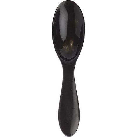 Lot de 6 Cuillères de Service en Corne Naturelle Noire - 19cm - Ustensiles Artisanaux - Style Ethnique - Finition Naturelle (1/2)