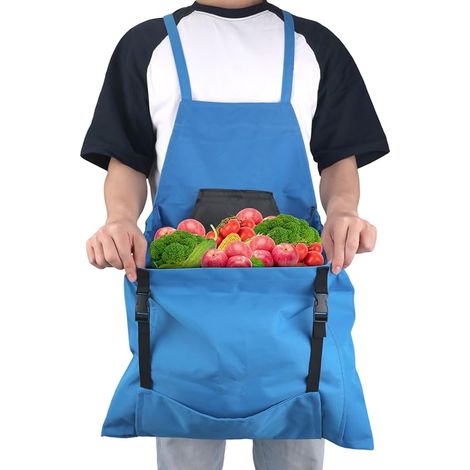 Tablier de Jardinage, Ajustable Tablier Croisé dans le Dos Imperméable avec Poches Amovibles pour Homme et Femme pour Jardinage Récolte Désherbage Peinture (1/5)