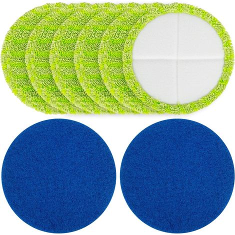 Serpillères en Microfibre - Recharge en Microfibres Balai Lave-Sol 16cm Housse de Nettoyage de Rechange Tête de Ménage de Vadrouille Lingettes pour Balai (1/5)