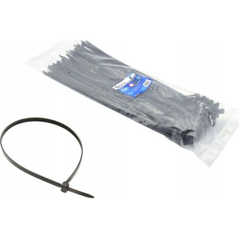 Attaches de câble en nylon noir 200x3,6mm UV 100 pièces (200) (1/2)