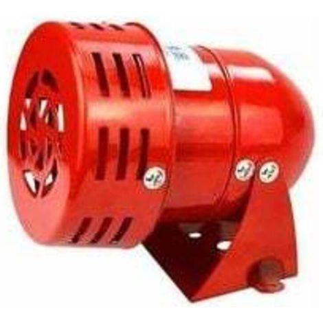 Sirène alarme 220V puissante sirène extérieure alarme , XU,120dB rouge moteur fil Sirne métal corne industrie bateau alarme - KZQ (1/4)