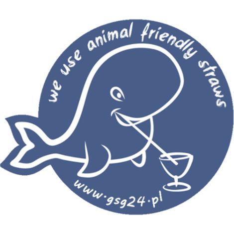 Wir verwenden tierfreundliche Strohhalme – 12 x 10 cm Türsticker aus Papier