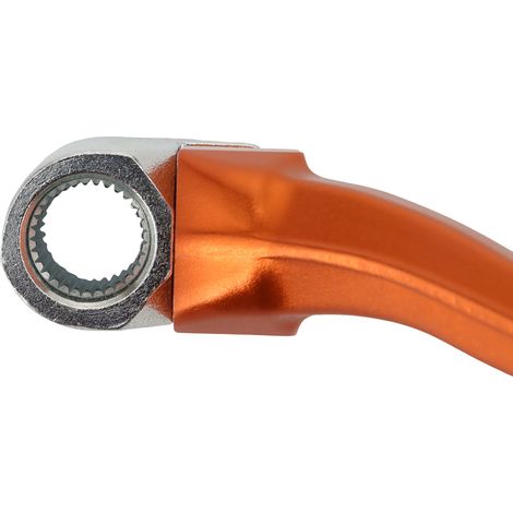 Levier de frein GOOFIT pour moto KTM50, levier forgé argenté avec tête orange (1/4)