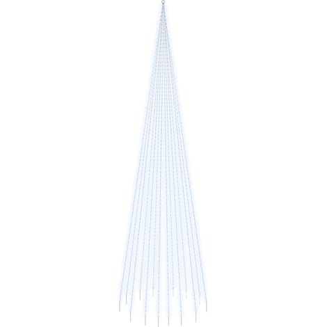 Árbol de Navidad en asta de bandera 1134 LED blanco frío 800 cm vidaXL (1/5)