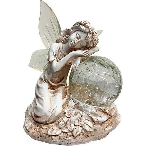 Figurines de Jardin solaires Elfes - Décoration de Jardin pour l'extérieur - Lampe Solaire pour extérieur  - Changement de Couleur - Lampes solaires pour l'extérieur