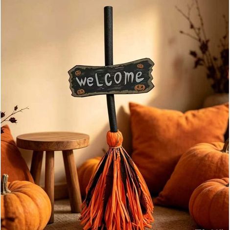 Balai de sorcière électrique - Décorations d'Halloween pour maisons hantées, restaurants, parcs et fêtes.