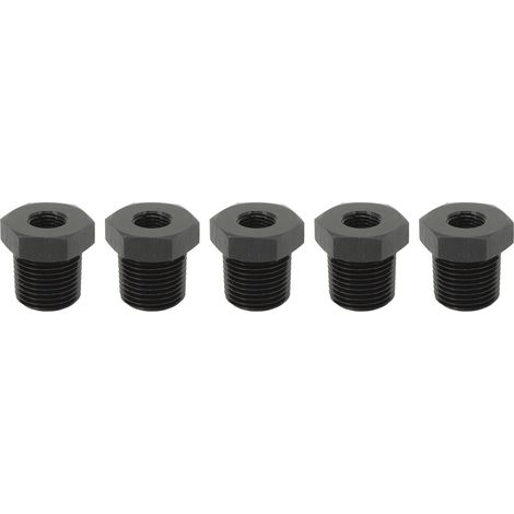 5 pièces adaptateur fileté droit en aluminium 3/8" mâle vers 1/8" femelle NPT pour capteur de manomètre tuyau raccord réducteur (1/5)